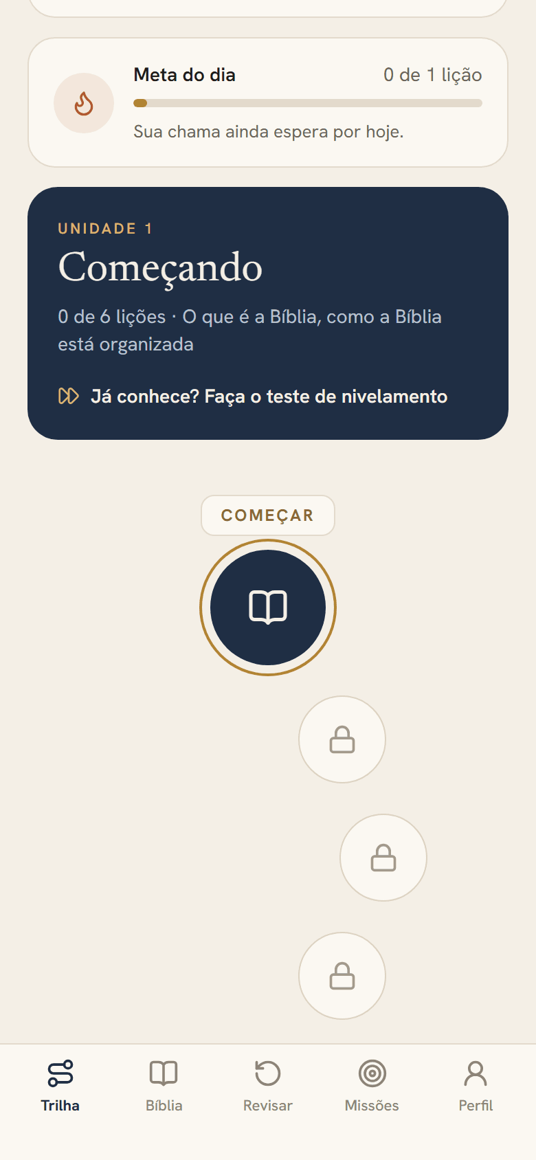 Trilha de lições do Selah